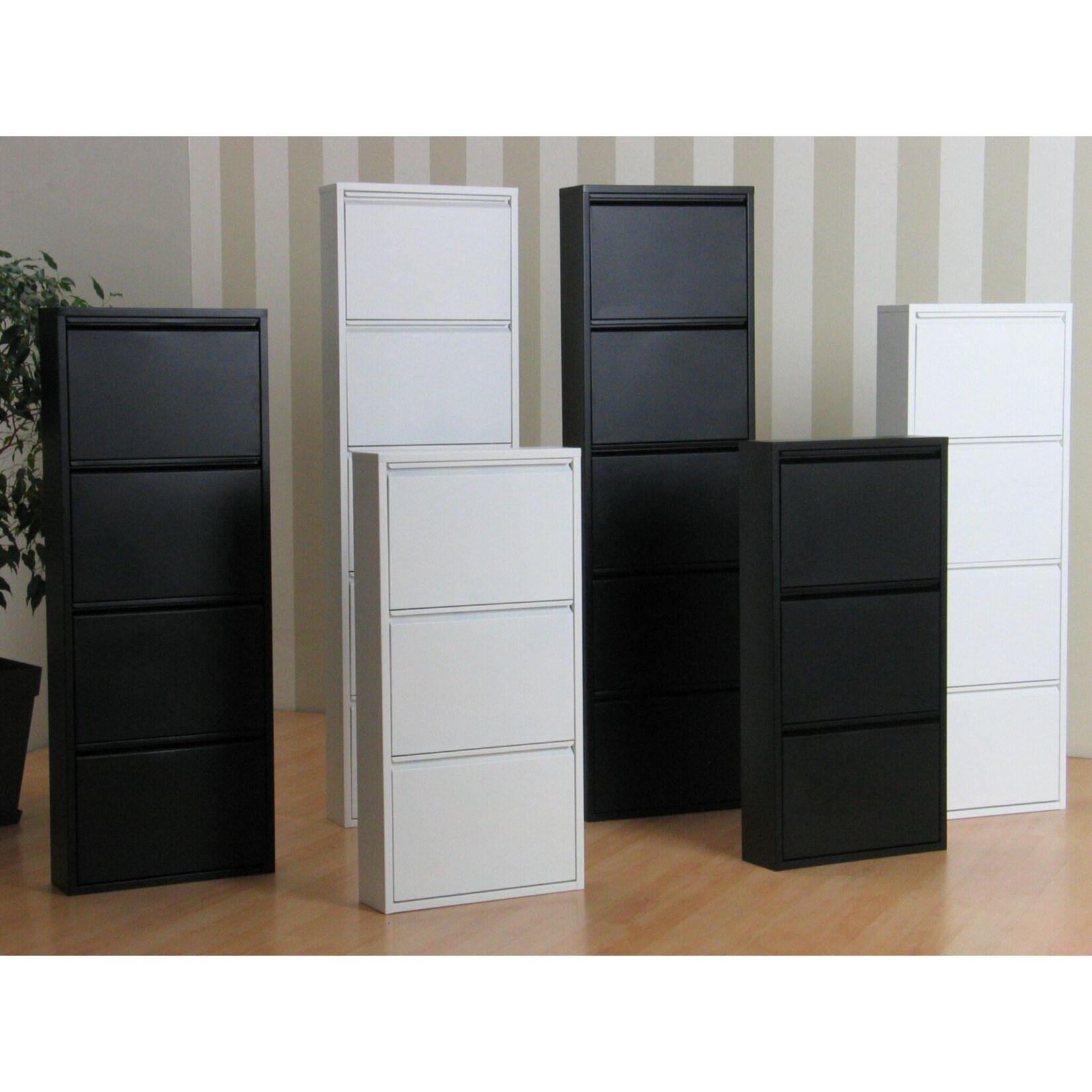Schuhschrank Pisa 3 Klappen (B)50 x (H)106 x (T)16cm