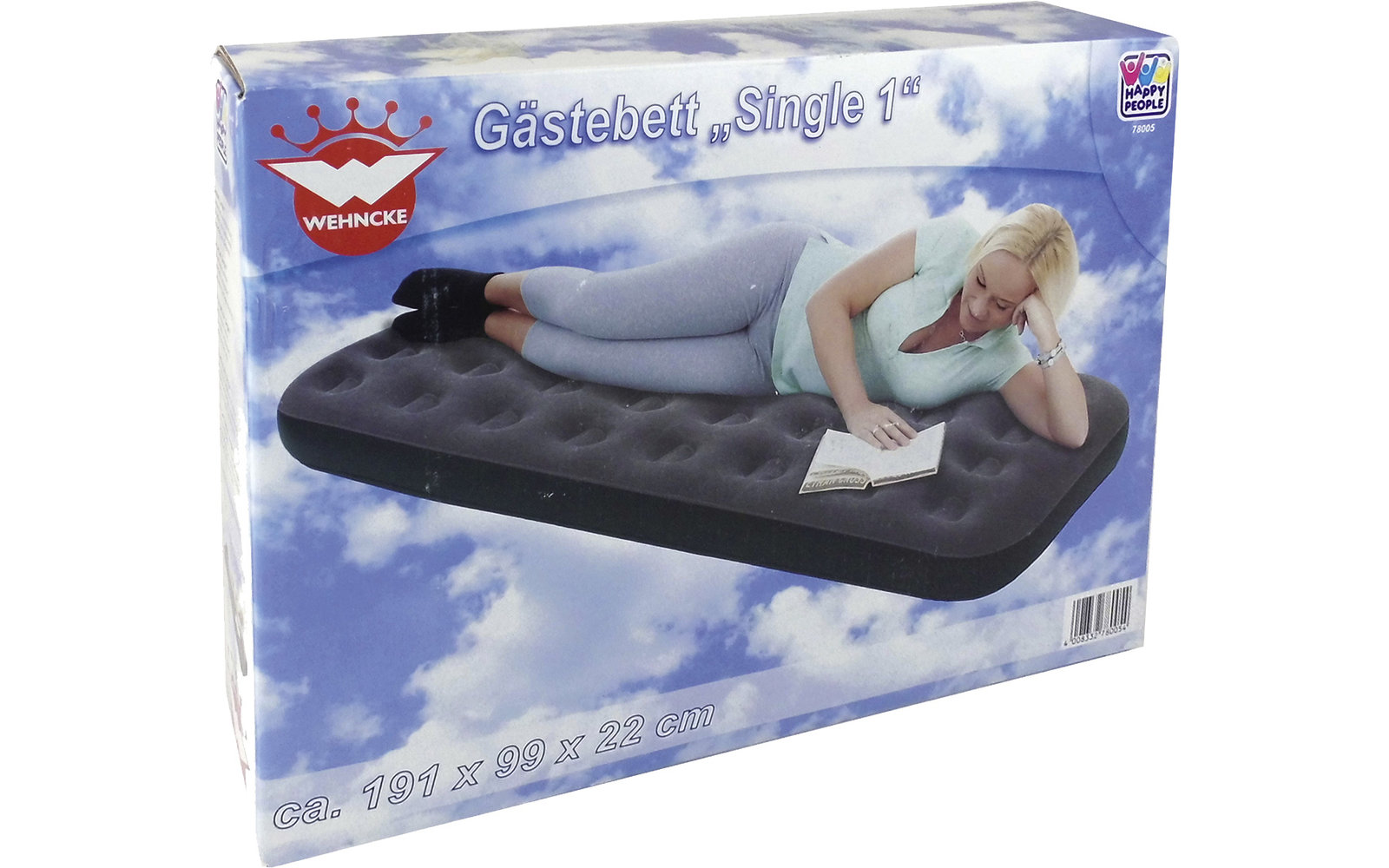 Gästebett Single 1 Luftbett 191 x9 9 x 22 cm anthrazit