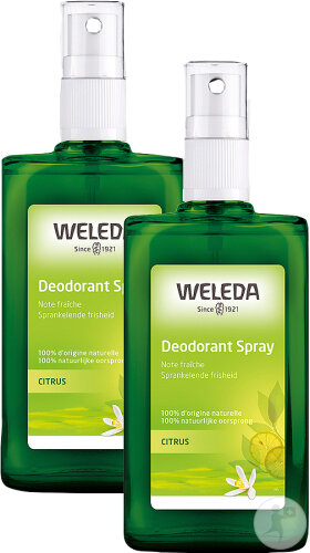 Pack de 2 Weleda Déodorant Note Fraîche Citrus Spray 100ml