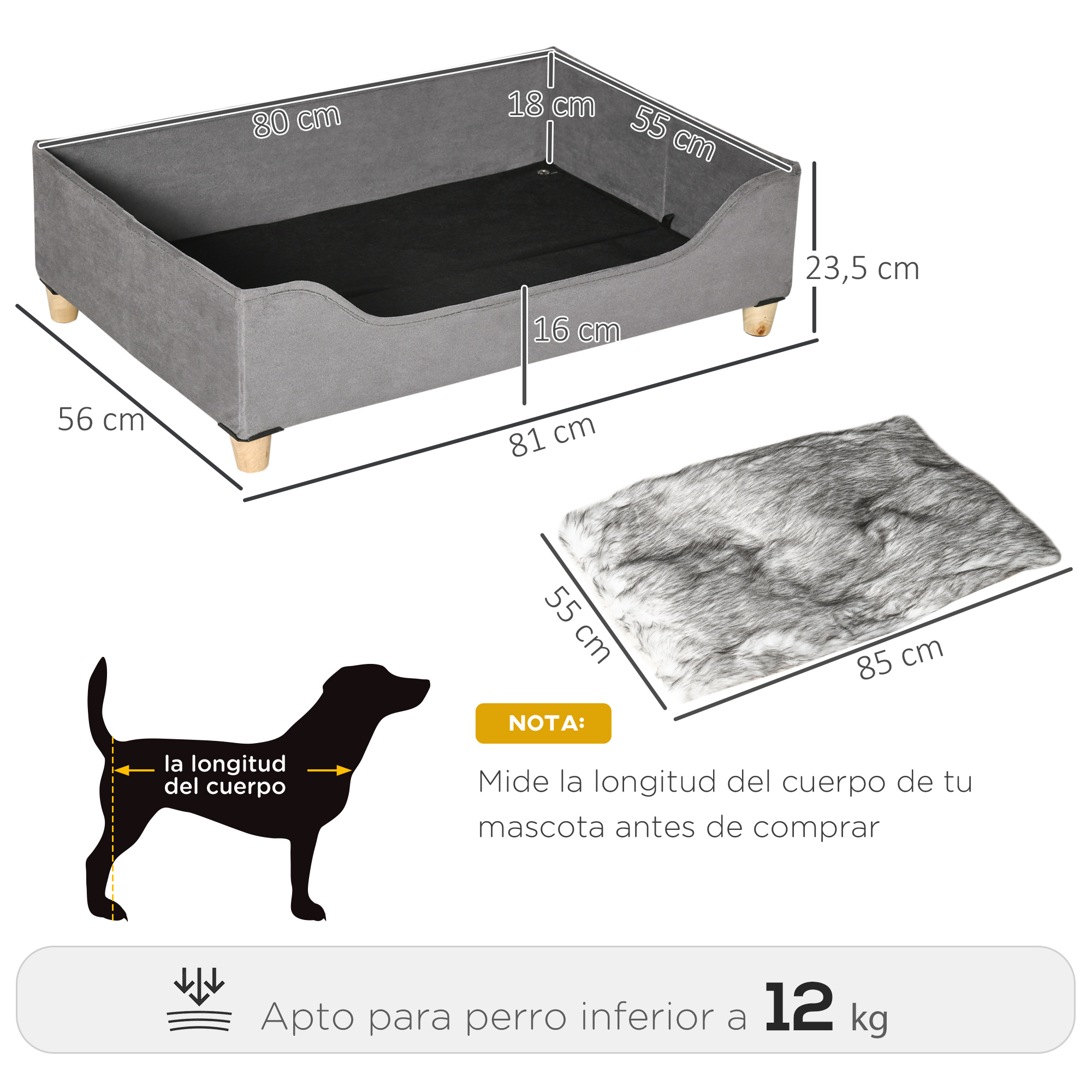 Sofá PawHut para cães e gatos