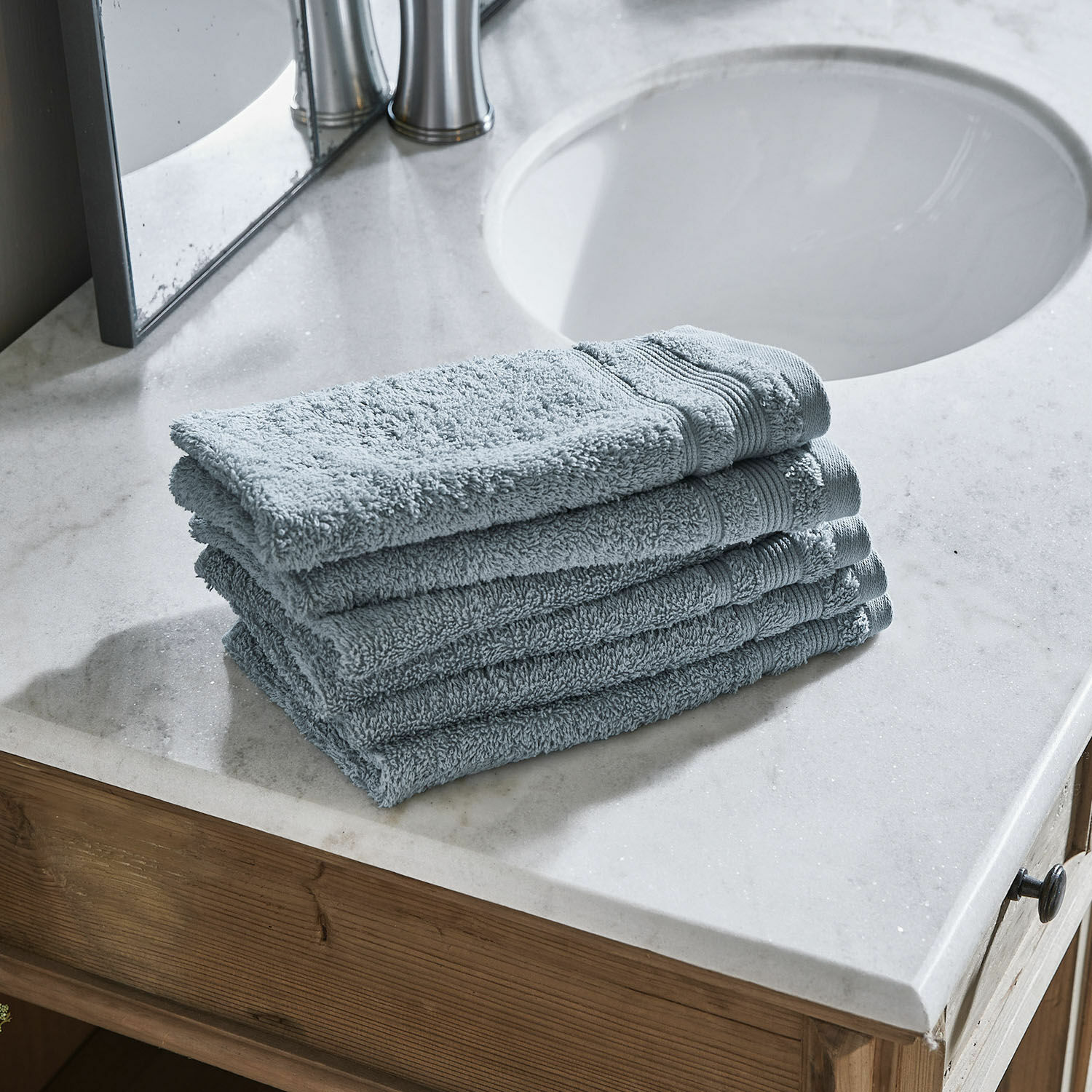 Gästehandtuch 6er Set Bourogne blau