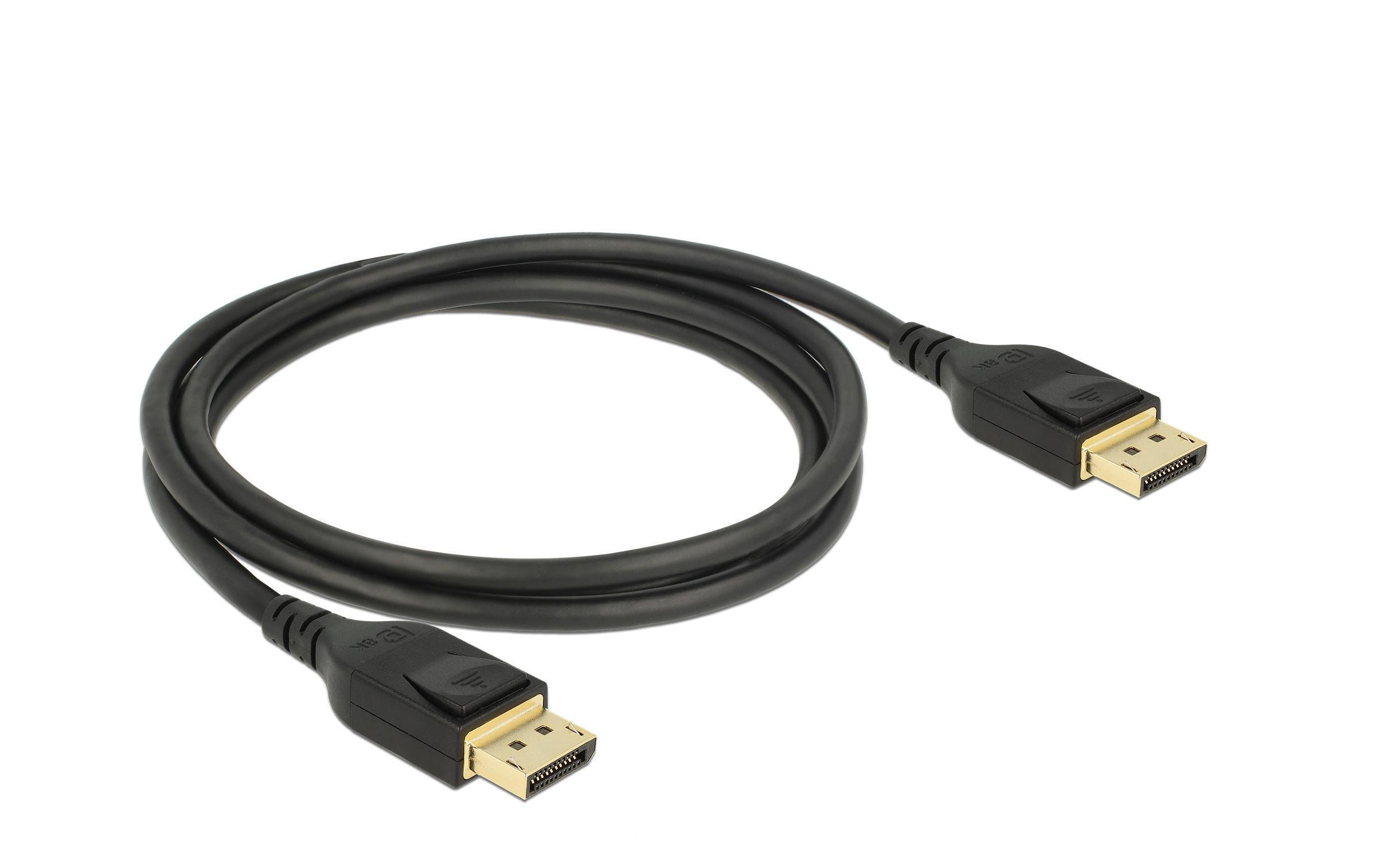 Kabel DisplayPort – DisplayPort, 1 m DPv1.4, 8K/60HzDelock DisplayPort Kabel 8K 60 Hz 2 m DP 8K zertifiziert