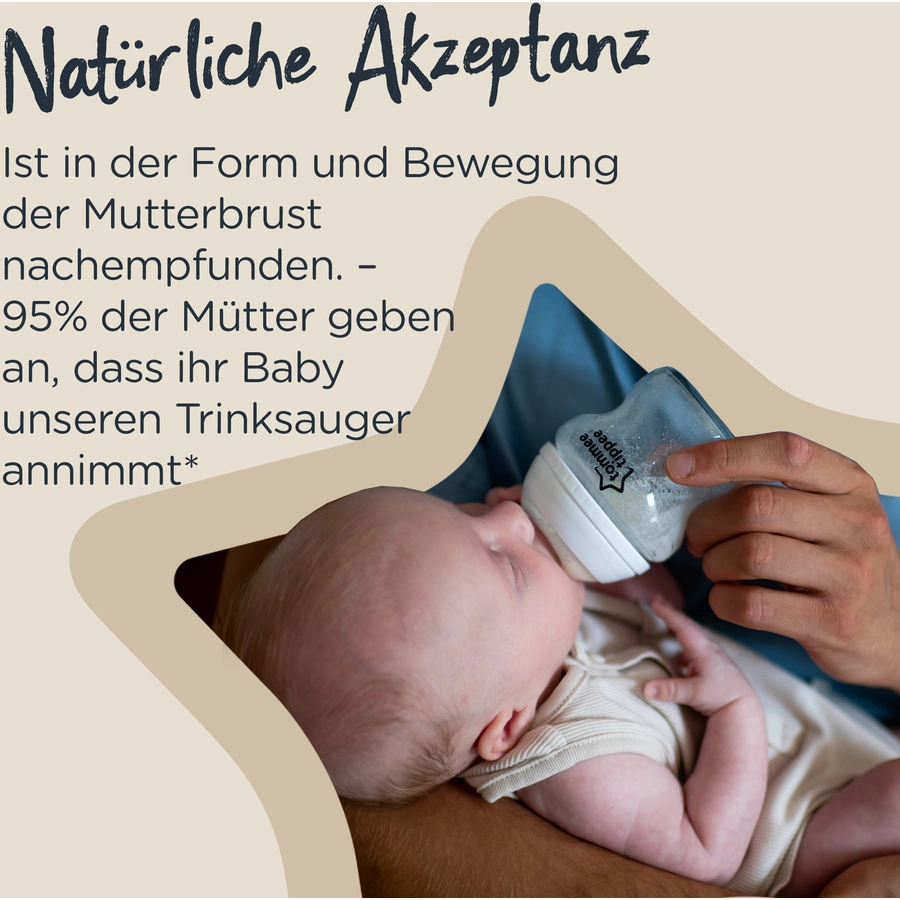 Tommee Tippee Sauger Closer to Nature easi-Vent, schneller Nahrungsfluss, 6er Set