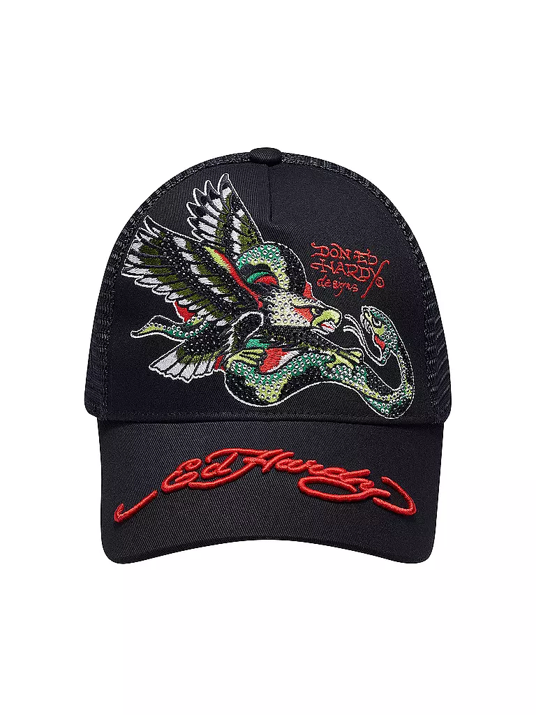 ED HARDY Kappe EAGLE SNAKE  schwarz