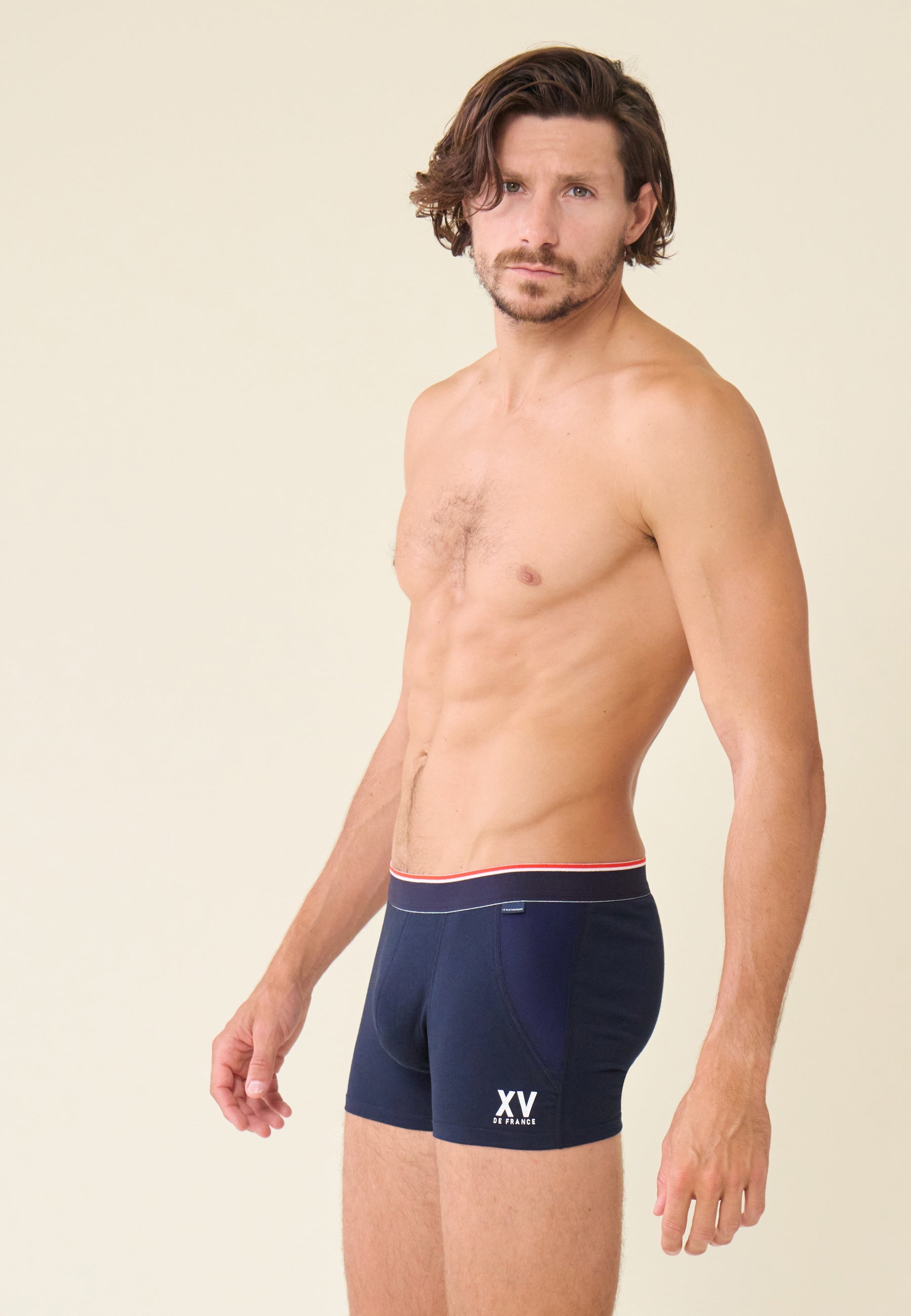 Boxer en coton-Marius Bleu Marine XV de France