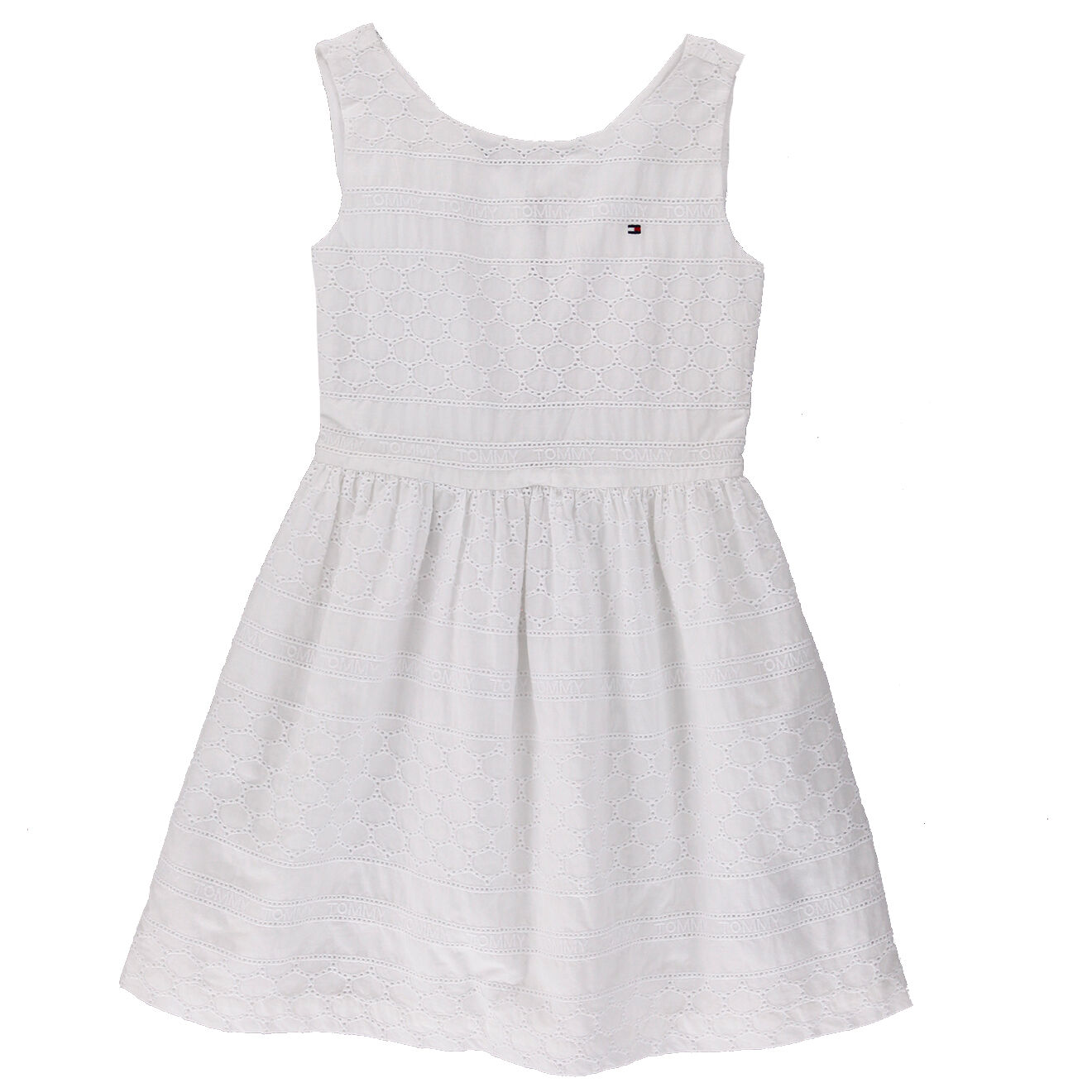 Tommy Hilfiger Robe en Broderie Anglaise blanche