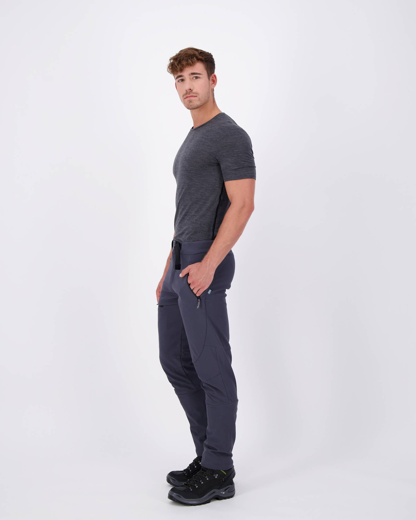 meru| Herren Winterwanderhose/Softshell mit integrierter Gamasche 