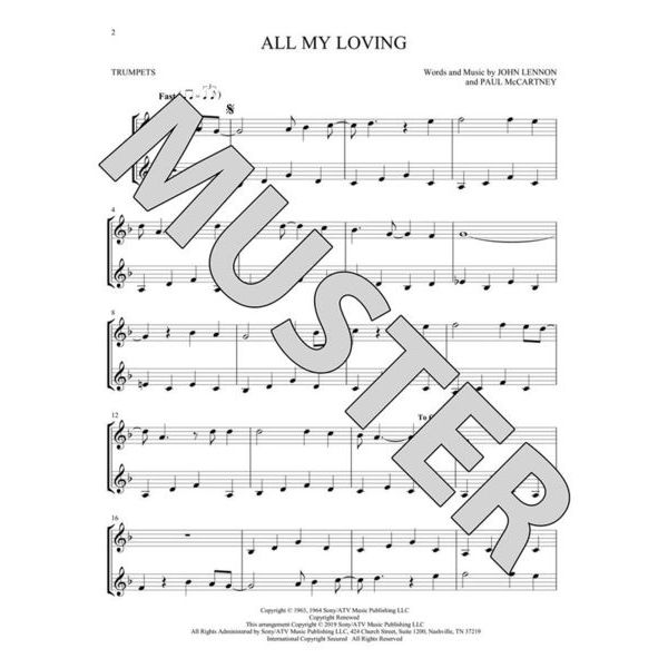 Hal Leonard The Beatles For Two Trumpets