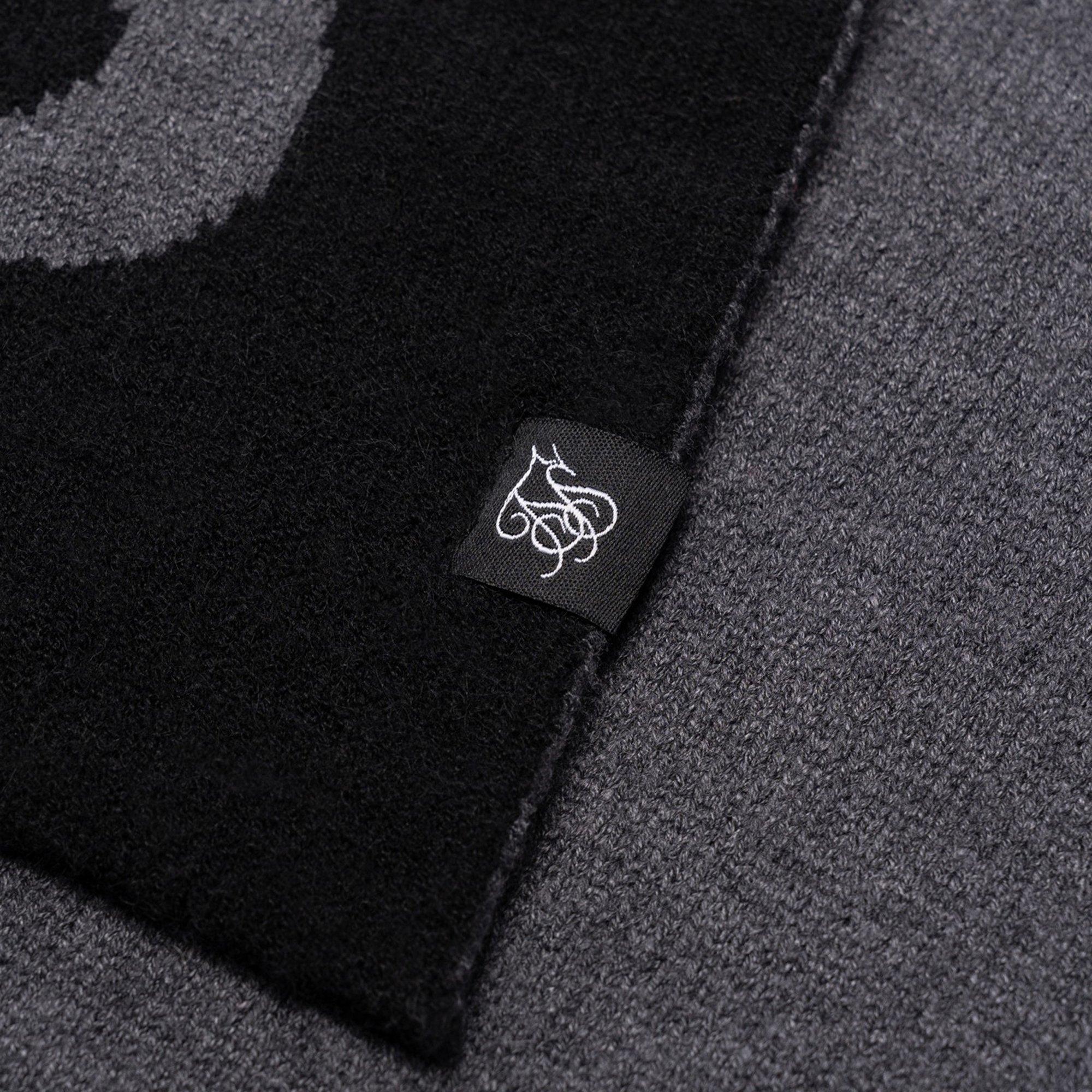 SikSilk Black Knitted Scarf Mens