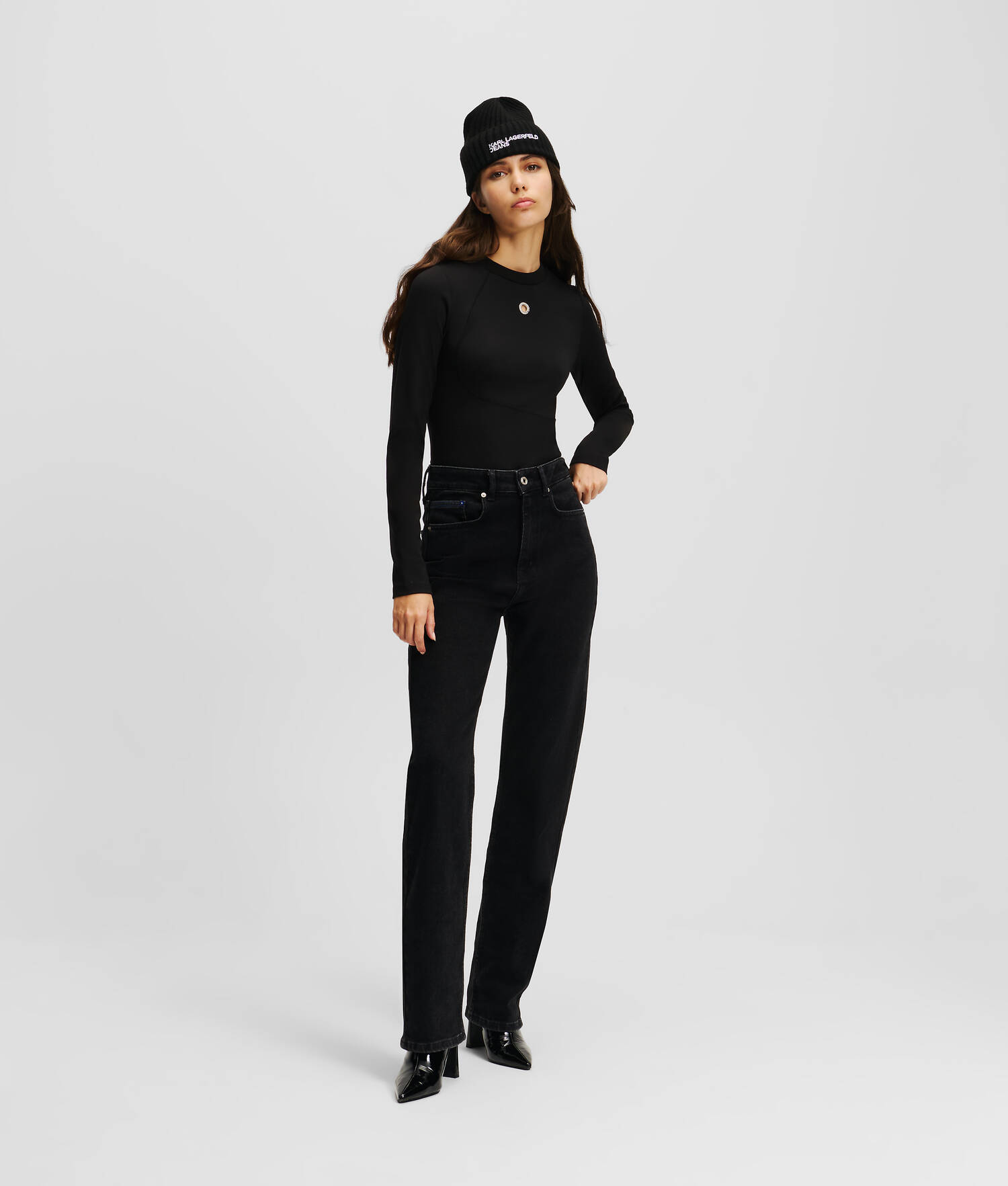 JEAN DROIT TAILLE HAUTE KLJ