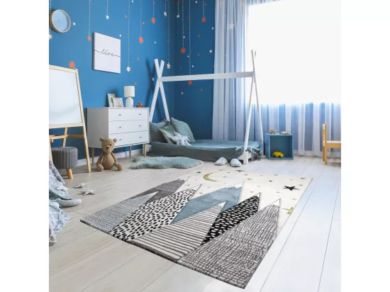 Tapis enfant SNOWSKY facile d'entretien et résistant en Polypropylène frisé