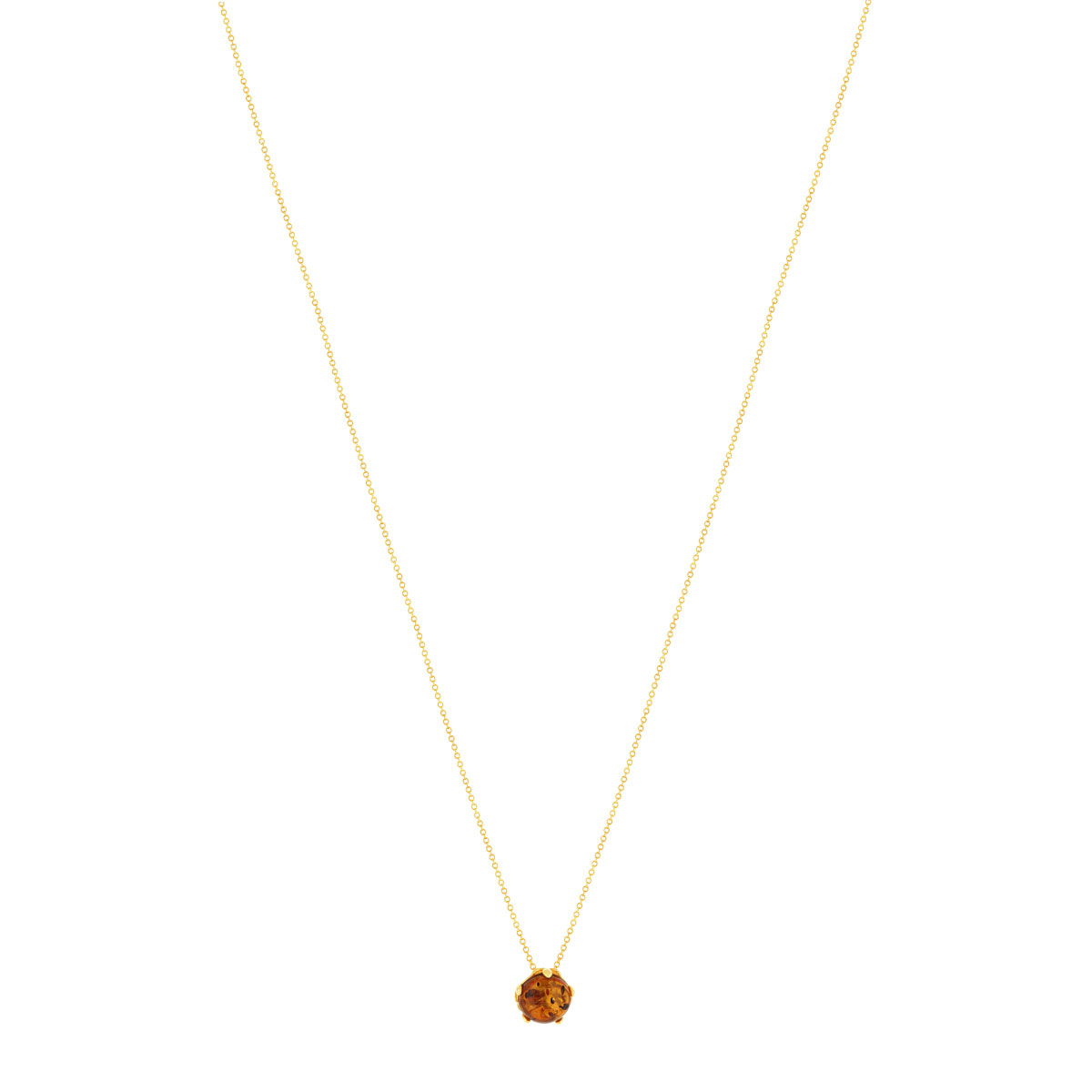 Collier or 375 jaune ambre 48cm