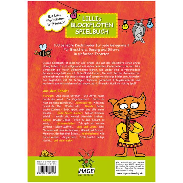 Hage Musikverlag Lillis Blockflöten Spielbuch