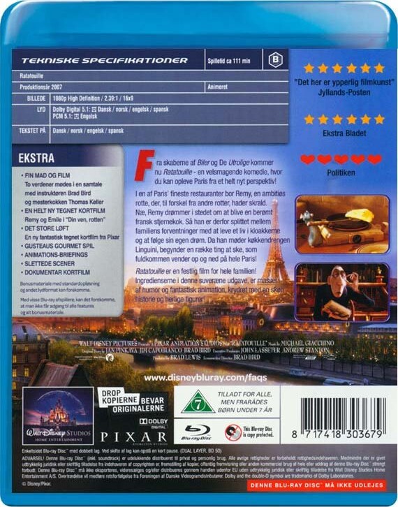 Ratatouille - Disney Pixar - Blu-Ray