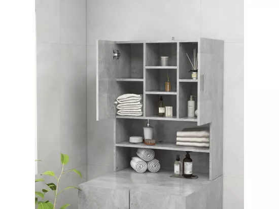 Meuble pour machine à laver Gris béton