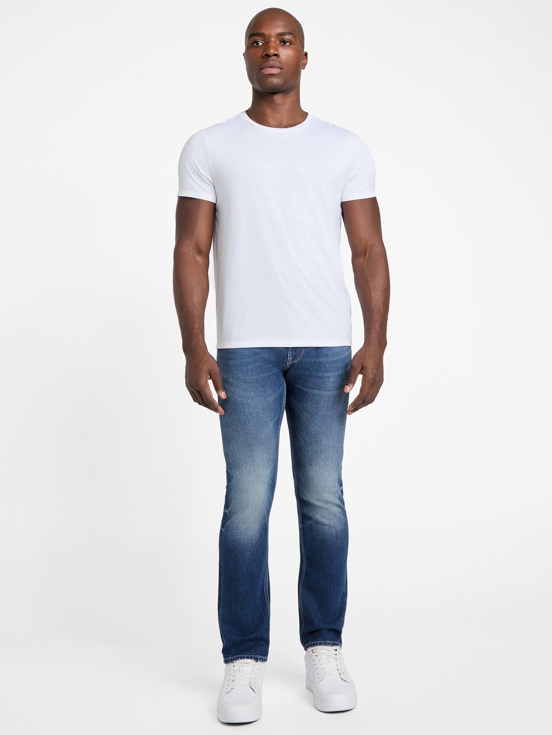 Calça jeans Eco Mateo de cintura média e corte regular