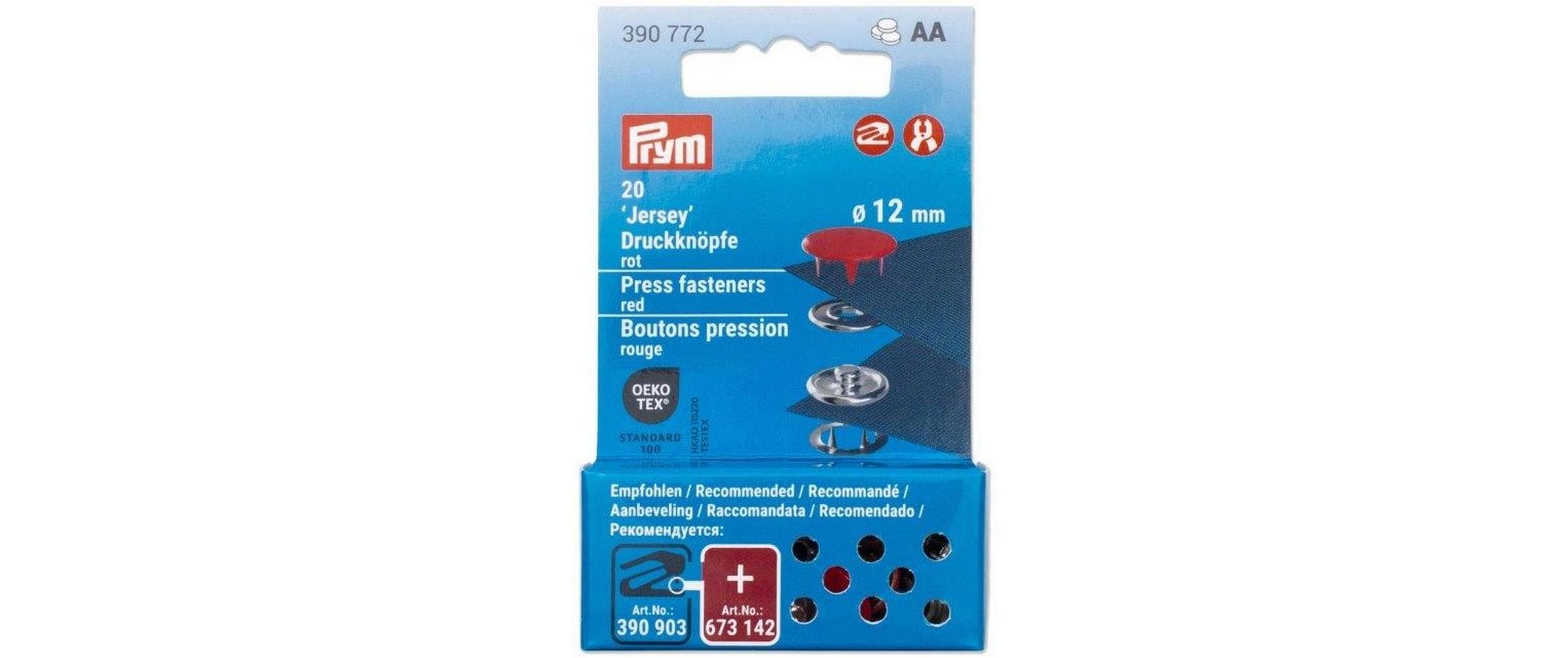 Druckknöpfe Jersey 12 mm, RotBunt lackierte Jersey Druckknöpfe