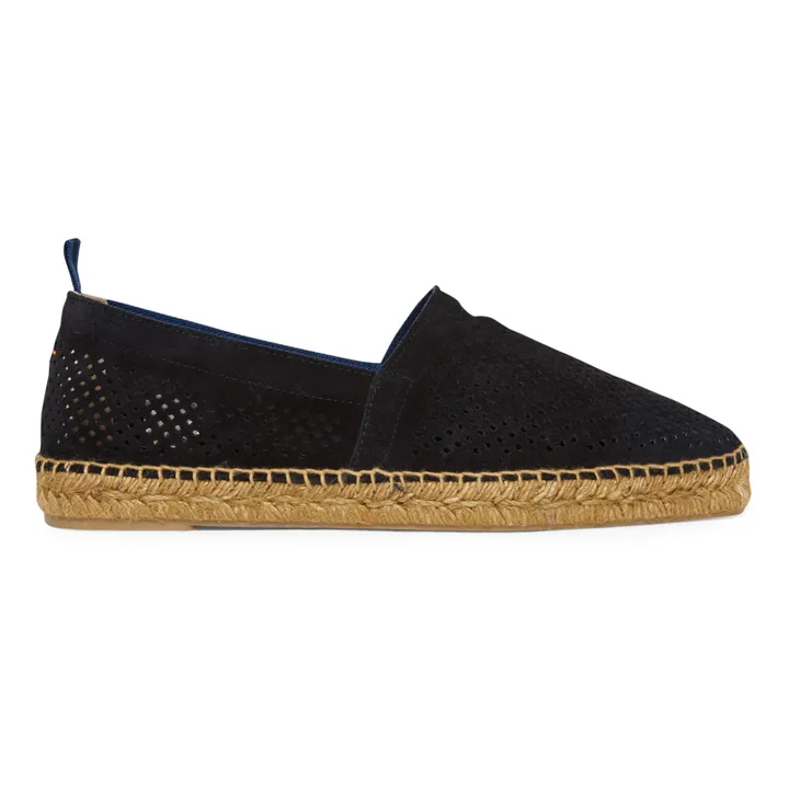 Castaner Espadrilles Pablo Suède Perforées | Noir