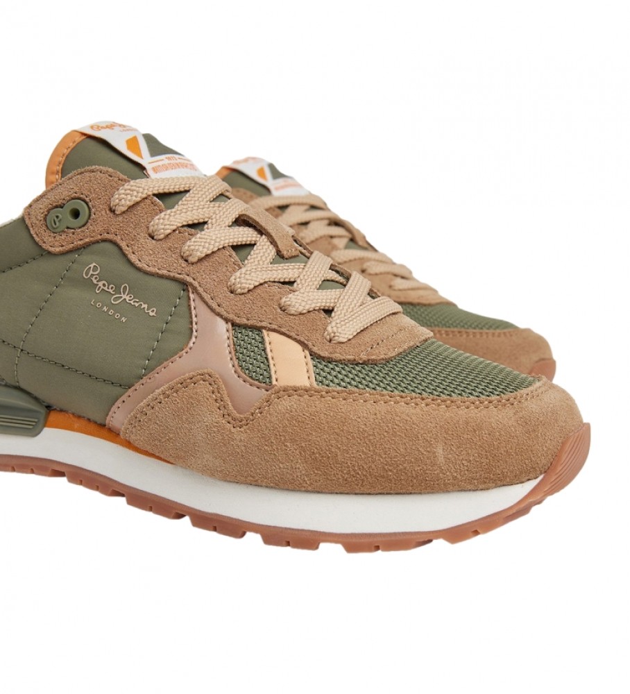 Tênis Pepe Jeans Brit Jump W de couro verde