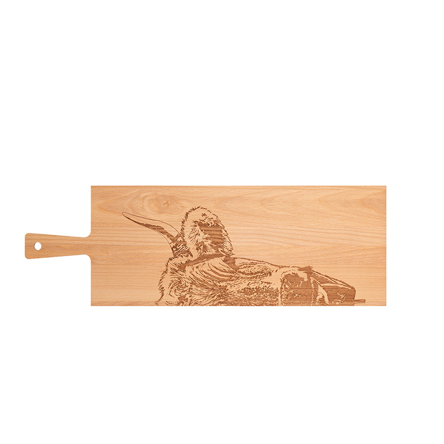 Holzbrett Zoom mit Hornkuhmotiv