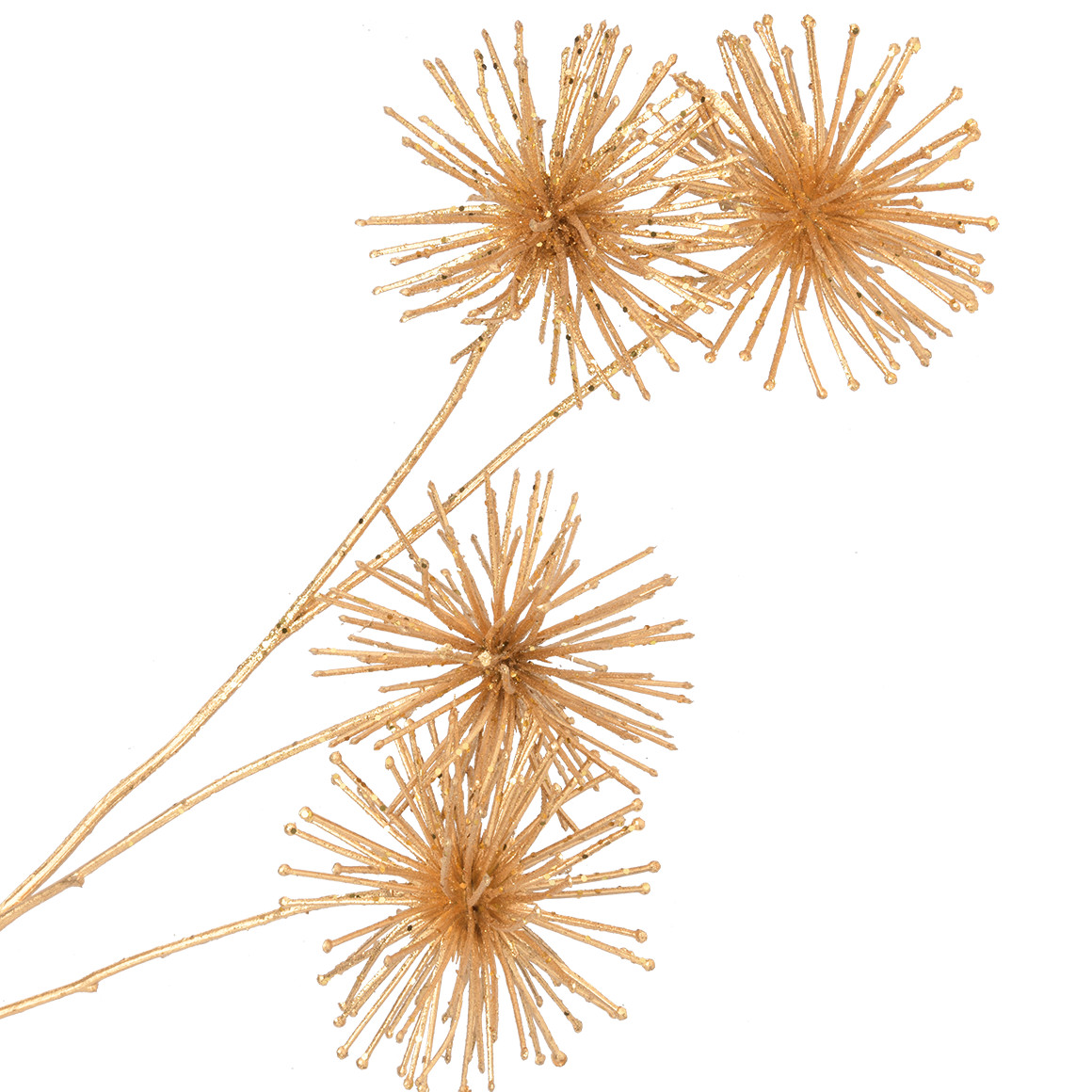 Kunstblume glitzernd gold