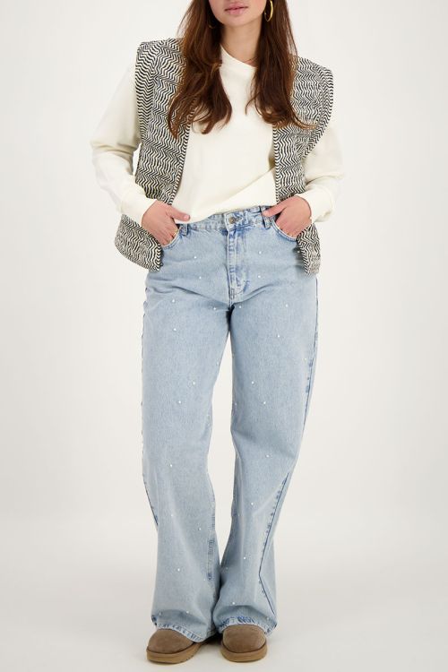 Zwart-wit gilet met swirl