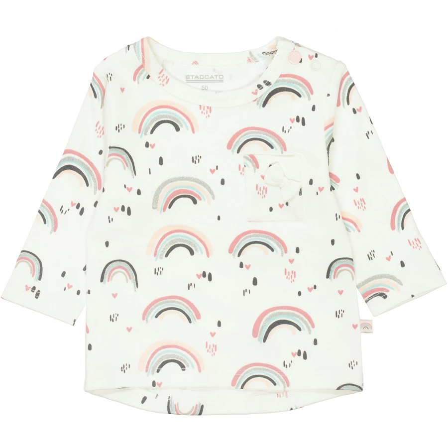 STACCATO Shirt offwhite gemustert