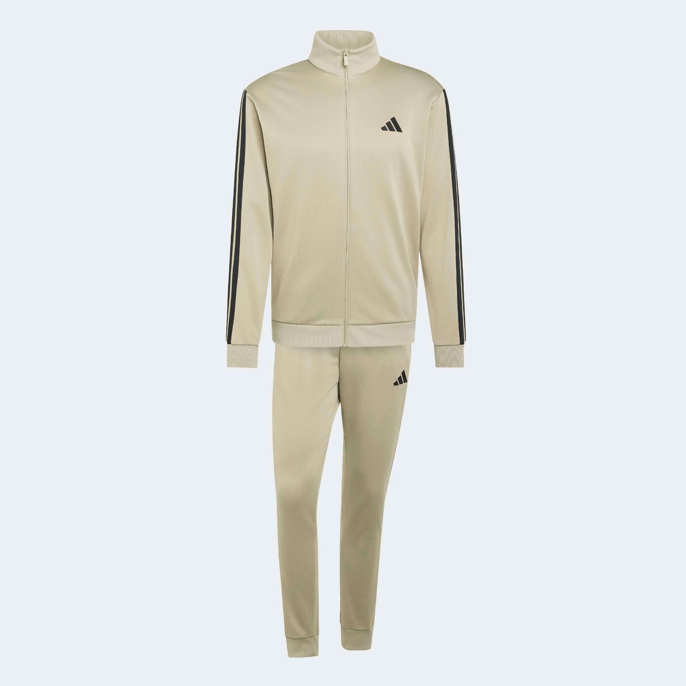 adidas Sportswear Trainingsanzug »3-STREIFEN FRENCH TERRY« 2 tlg. zweiteiliges Set, aus French-Terry-Material, mit Rippdetails