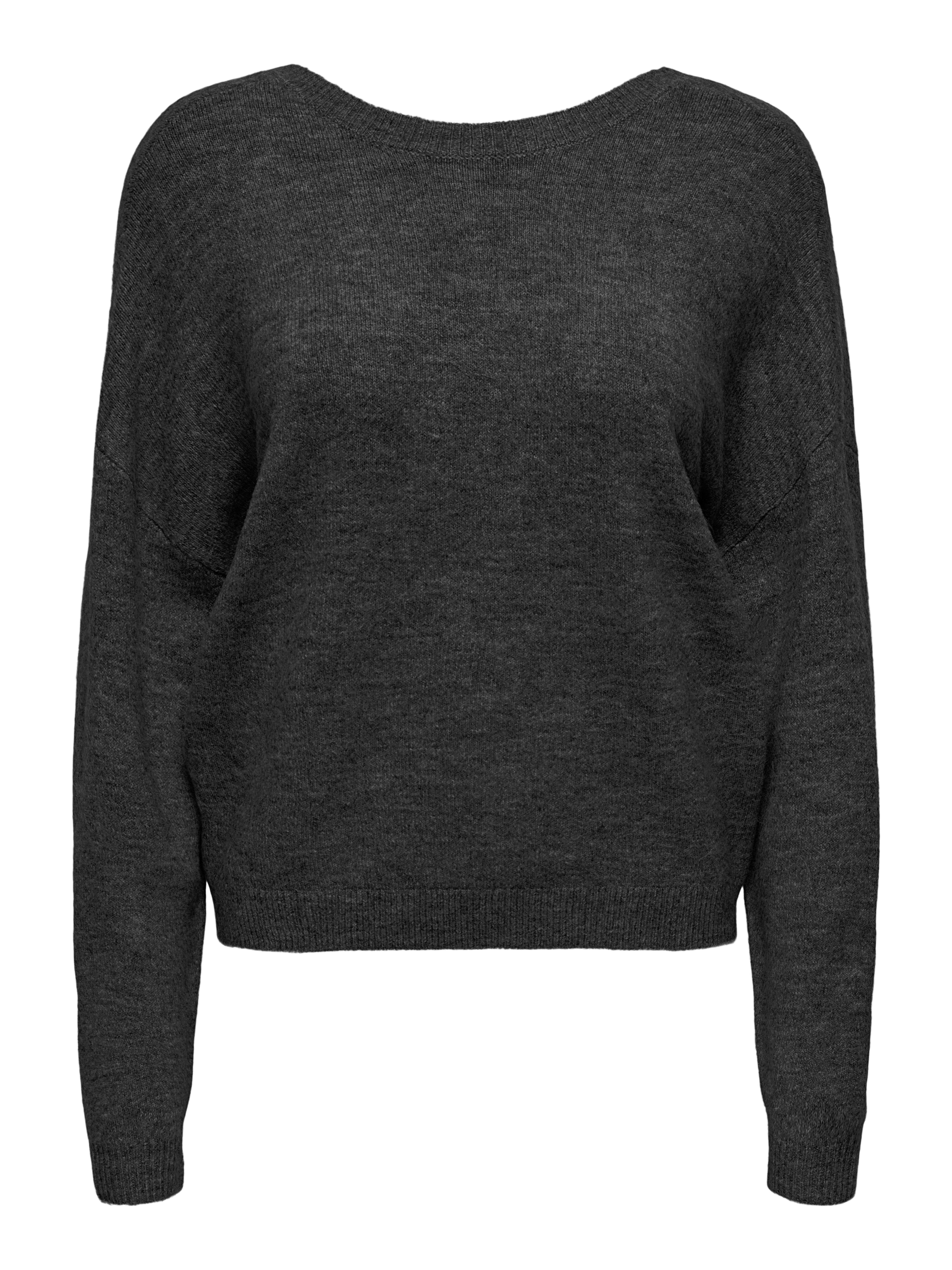 CARMANIFESTA Strickpullover Dark Grey Melange