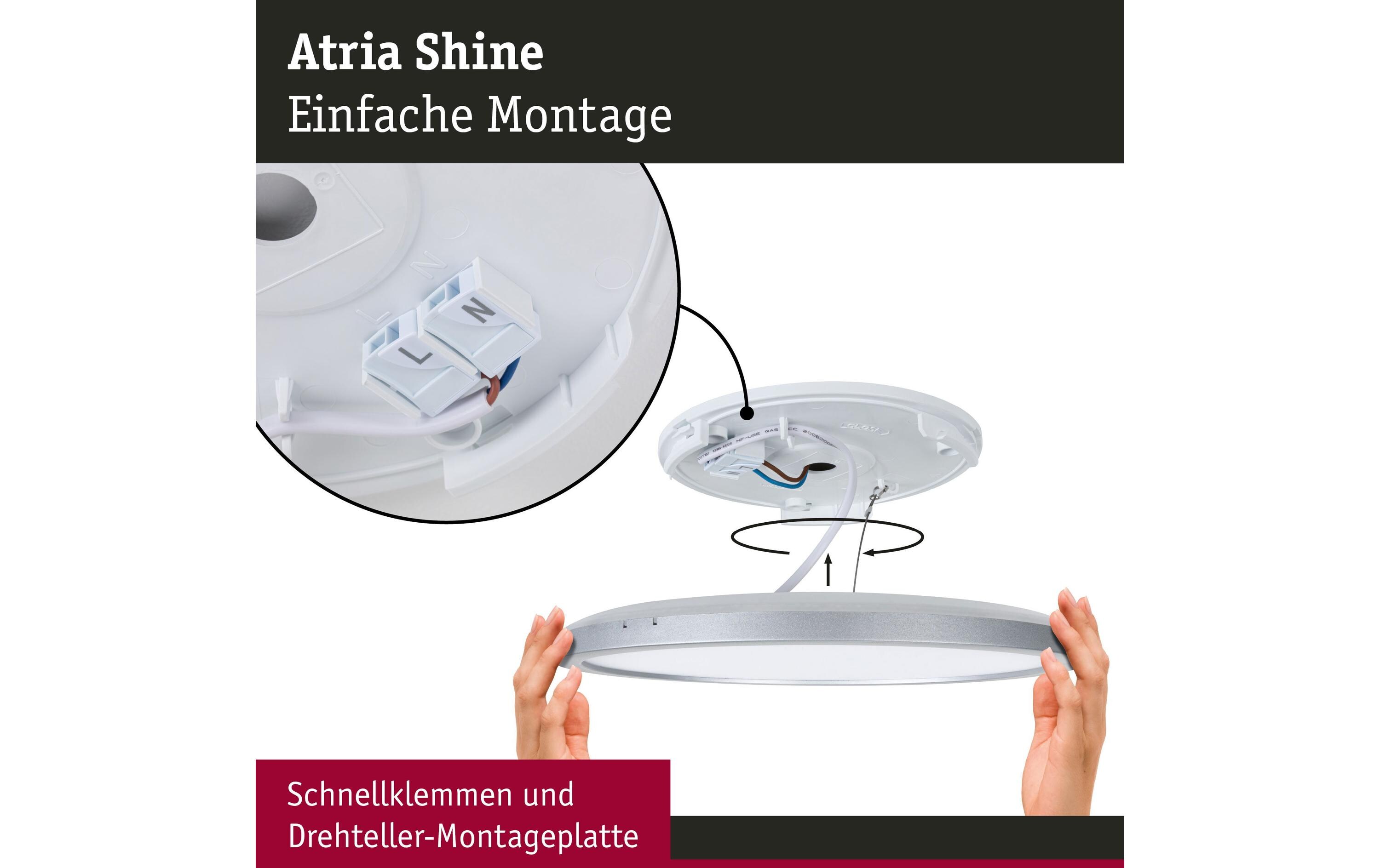 Deckenleuchte LED Panel Atria Shine BacklightRundes LED-Panel