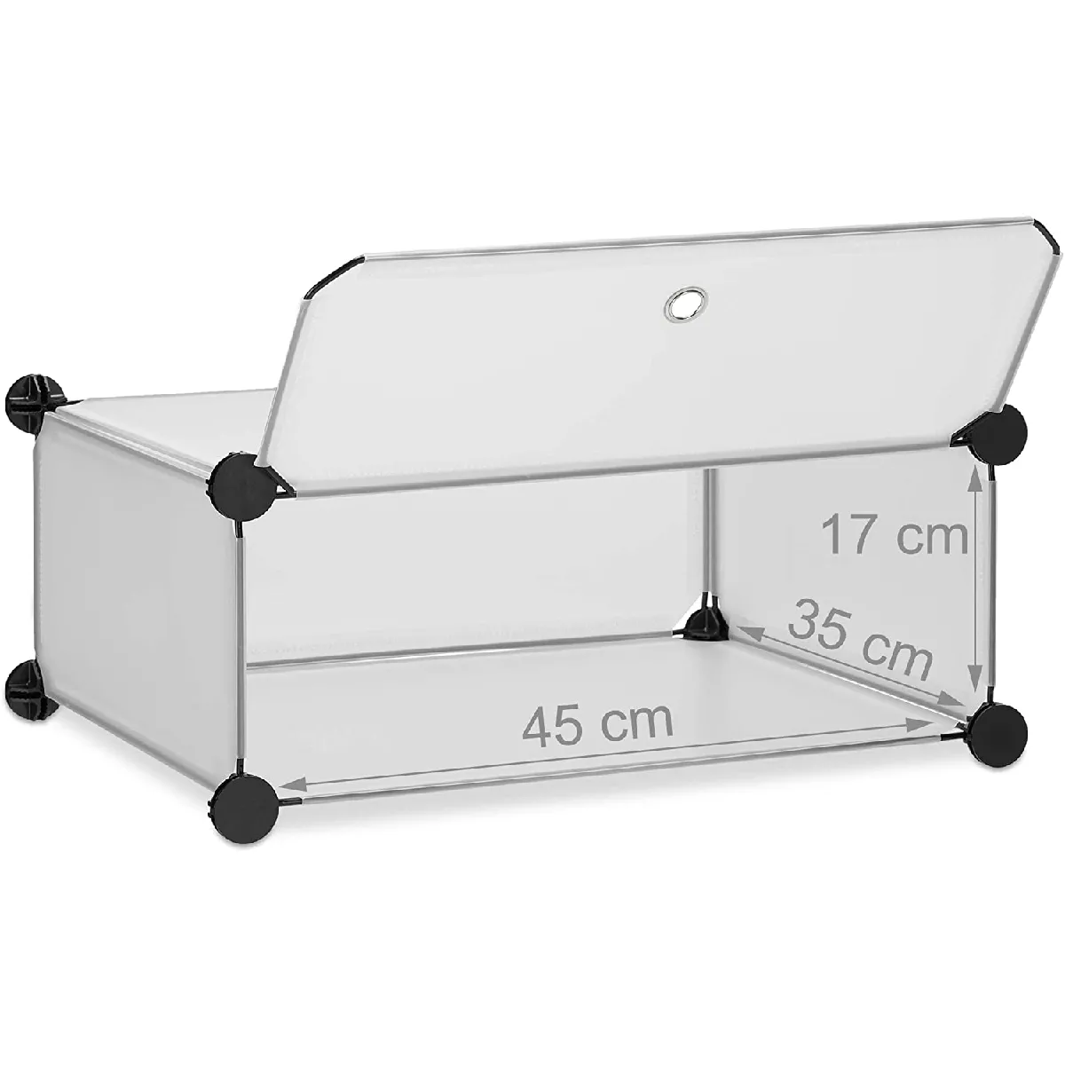 Helloshop26 Meuble armoires à chaussures casiers - Transparent