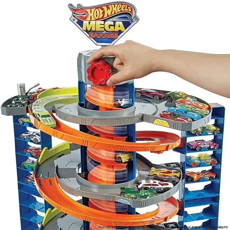 Hot Wheels City Parkgarage Spielset, inkl. 1 Spielzeugauto, Zubehör