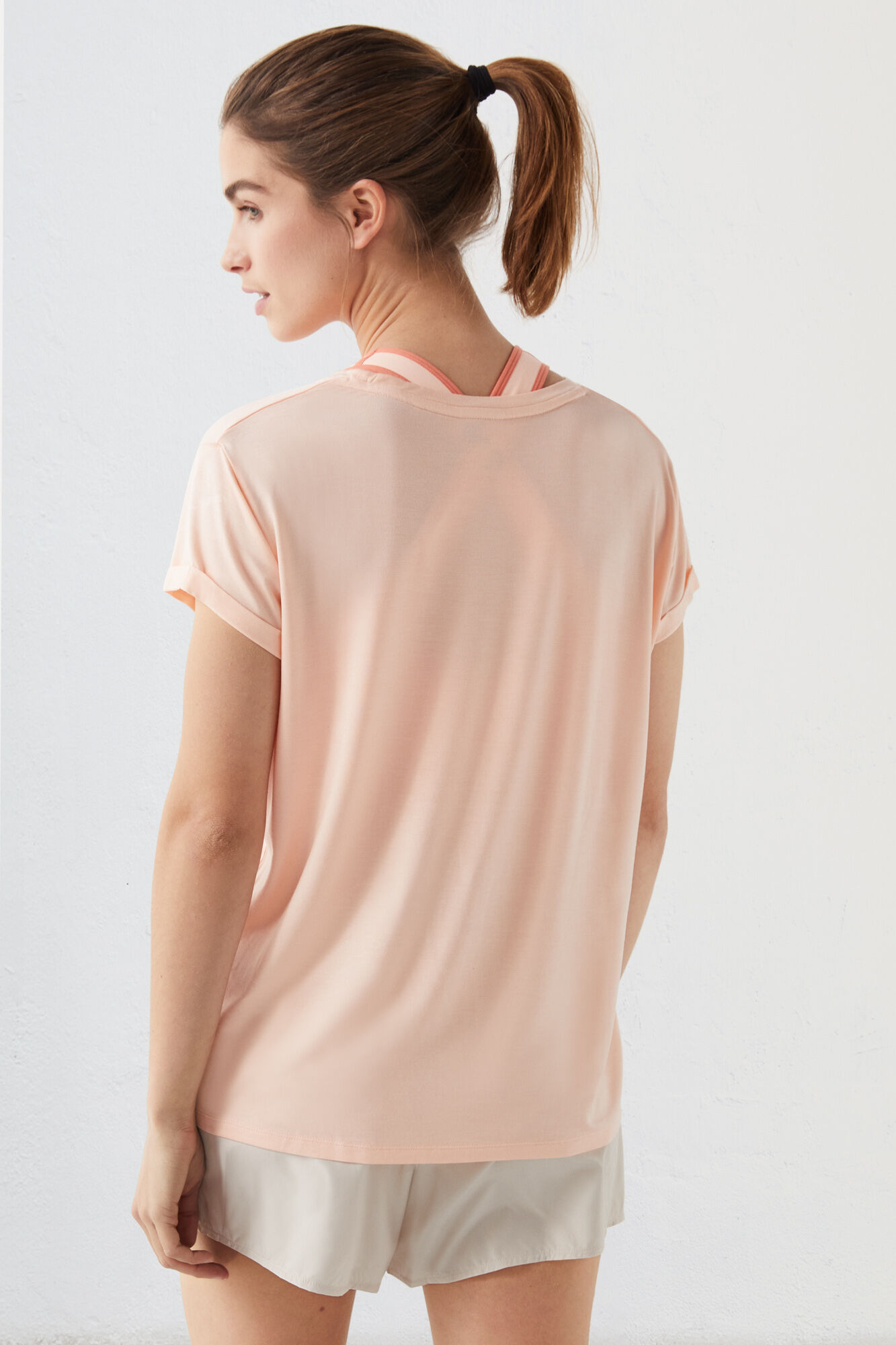 Camiseta LENZING™ TENCEL™ laranja - vermelha