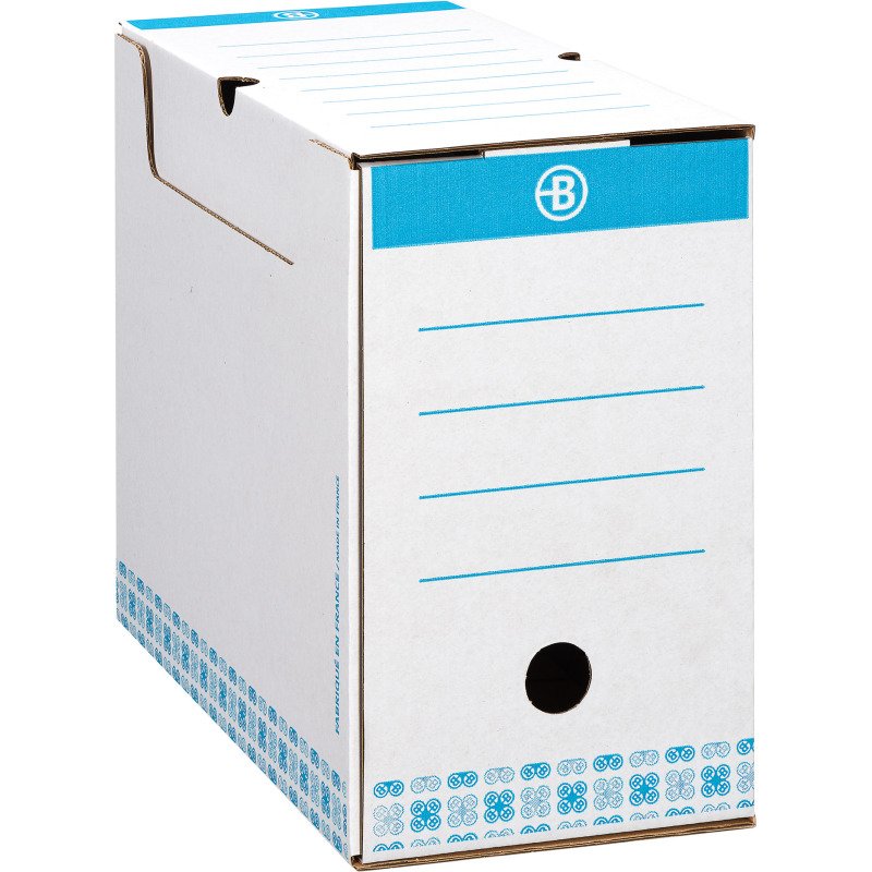 Boîte archives Carton Bruneau - Dos 15 cm - Haute résistance - Couleur