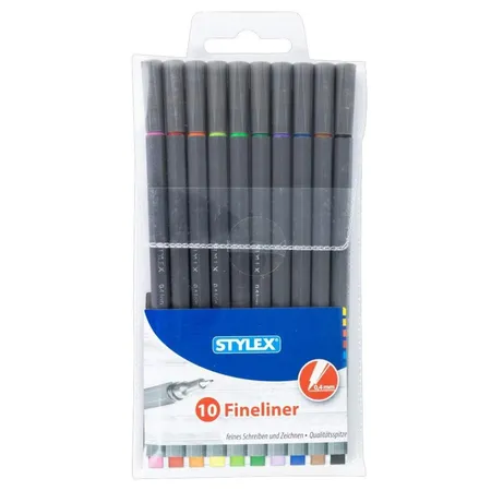 Stylex Fineliner bunt 0,4 mm, 10 Stück