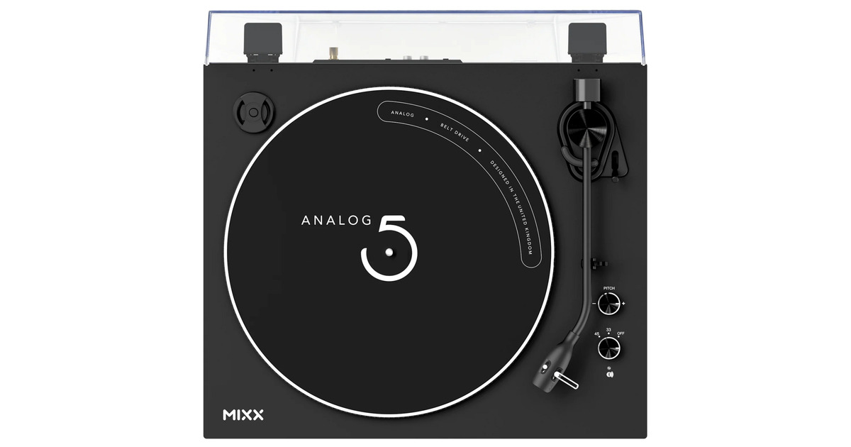 MIXXAnalog 5 Vinyl Record platenspeler  (Zwart, 33/45 RPM)