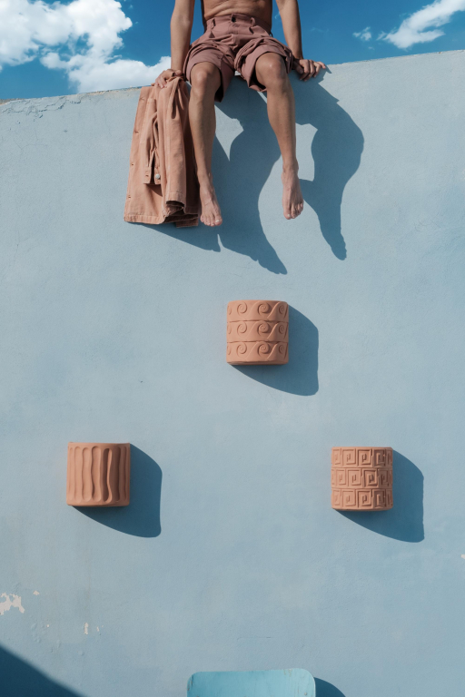 Seletti Magna Graecia bloempot wand Greche terracotta