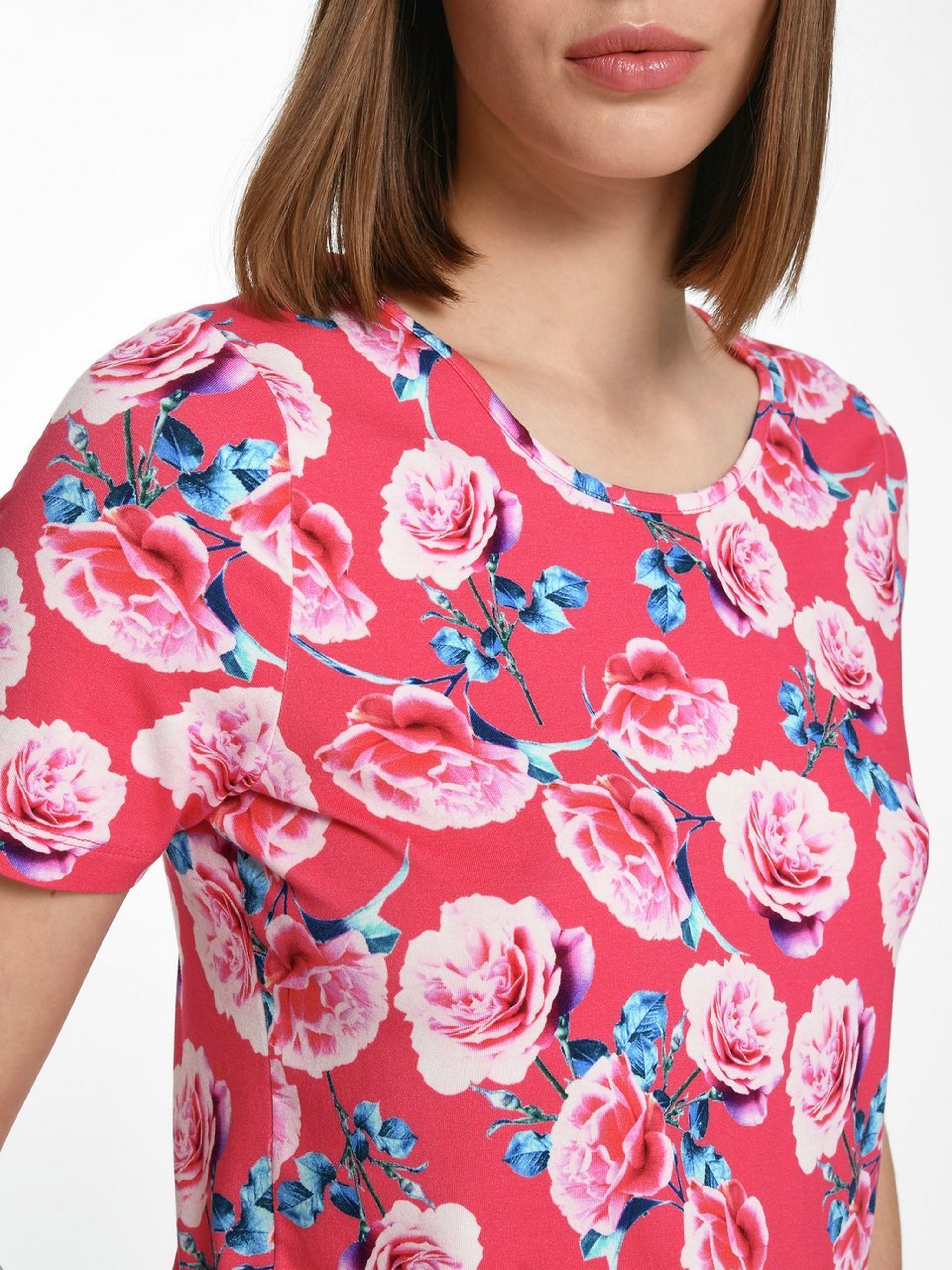Rundhals-Shirt mit 1/2-Arm