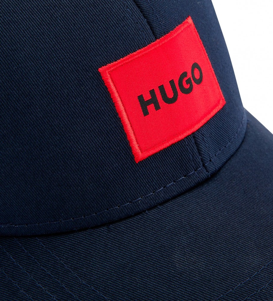 Etiqueta de boné HUGO azul marinho