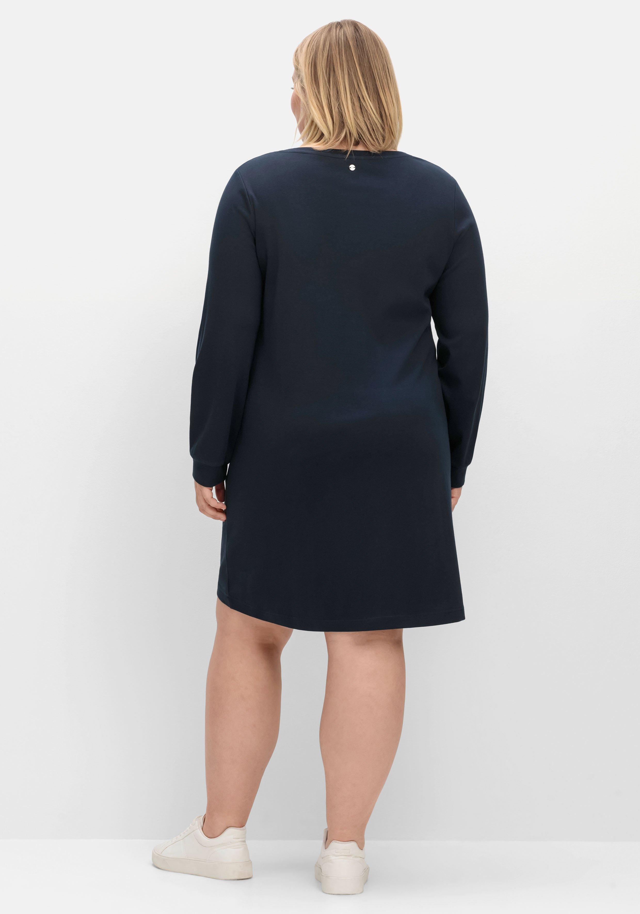 Kurzes Shirtkleid mit Tunnelzug am Saum
