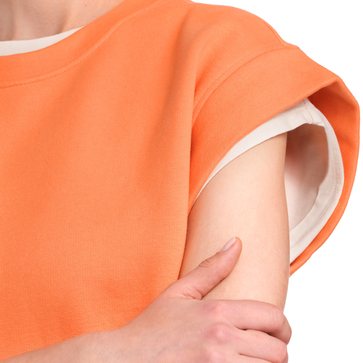 Jonas Nielsen Damen Sweatpullunder aus Bio-Baumwolle orange