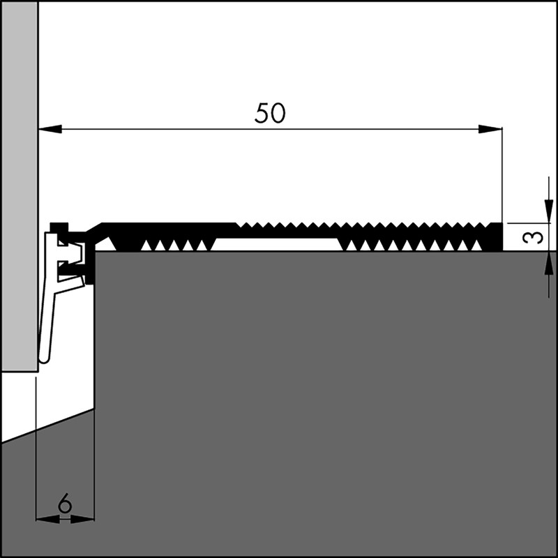Ellen slijtdorpel ANB 7 1000mm