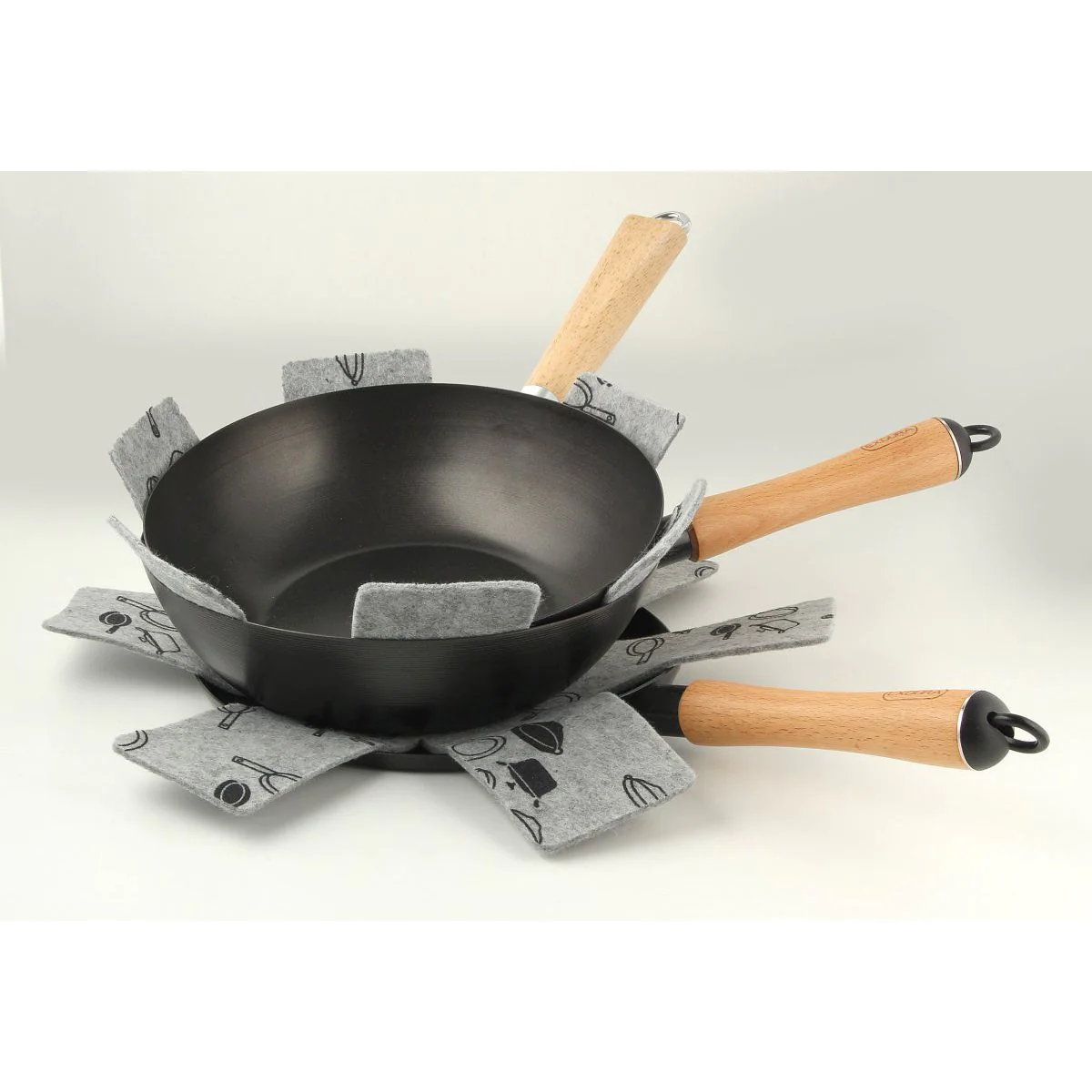 Lot de 2 protections de poêles en feutrine 38 cm Fackelmann Fackelmann