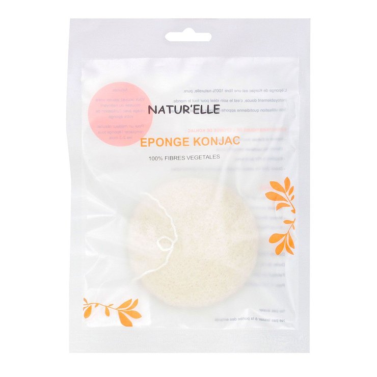 Eponge Konjac boule ronde naturelle