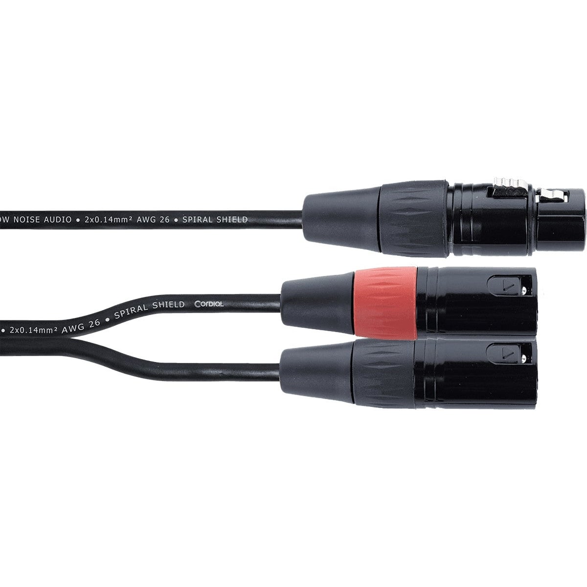 Cordial EY0.3FMM Elements verloopkabel female XLR - 2x male XLR 0.3m