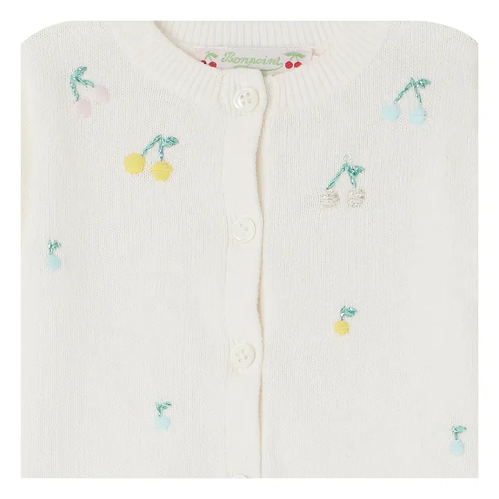 Bonpoint Cardigan Claudie Brodé | Blanc
