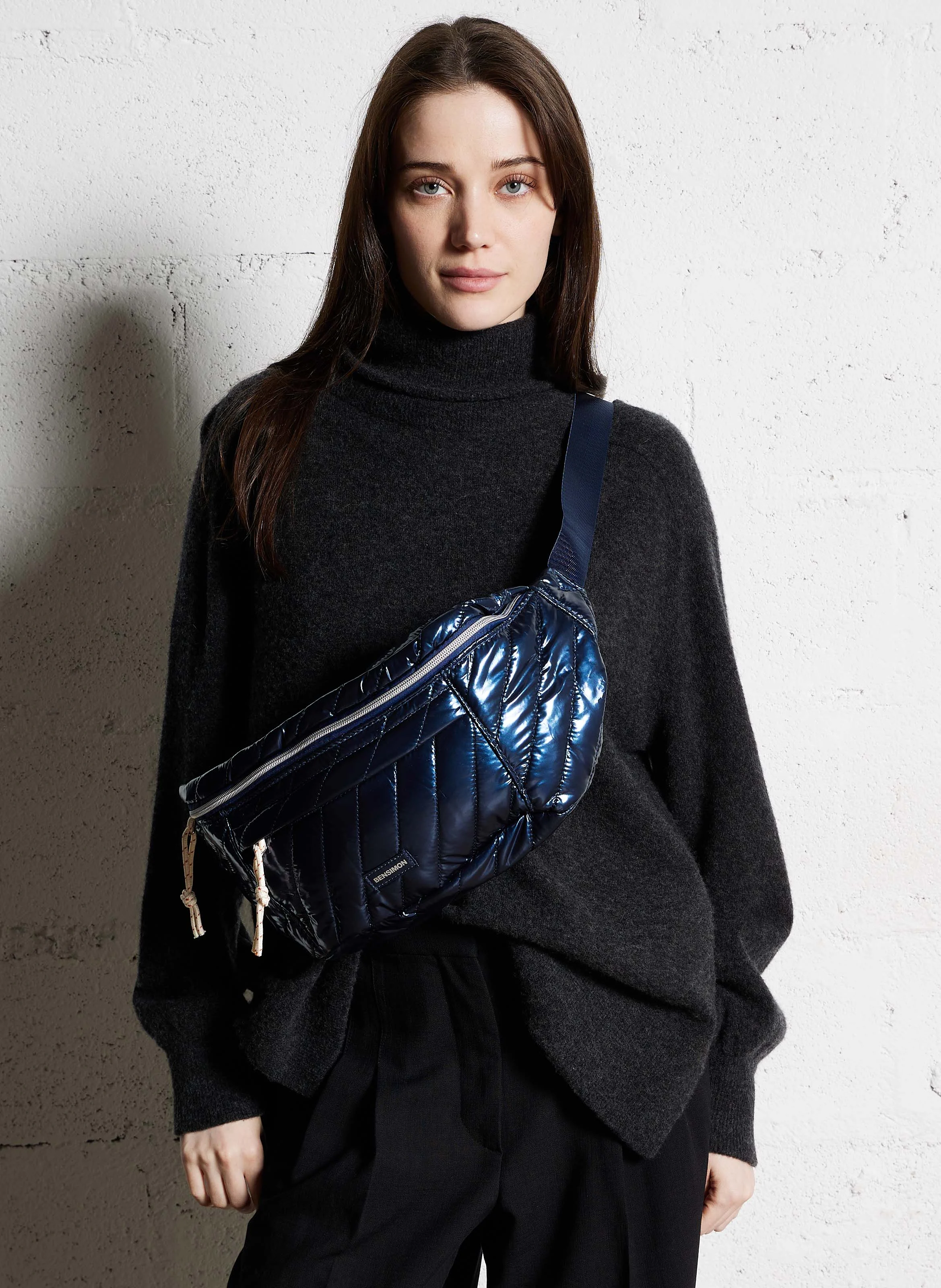 MANHATTAN - Sac banane matelassé| Bleu