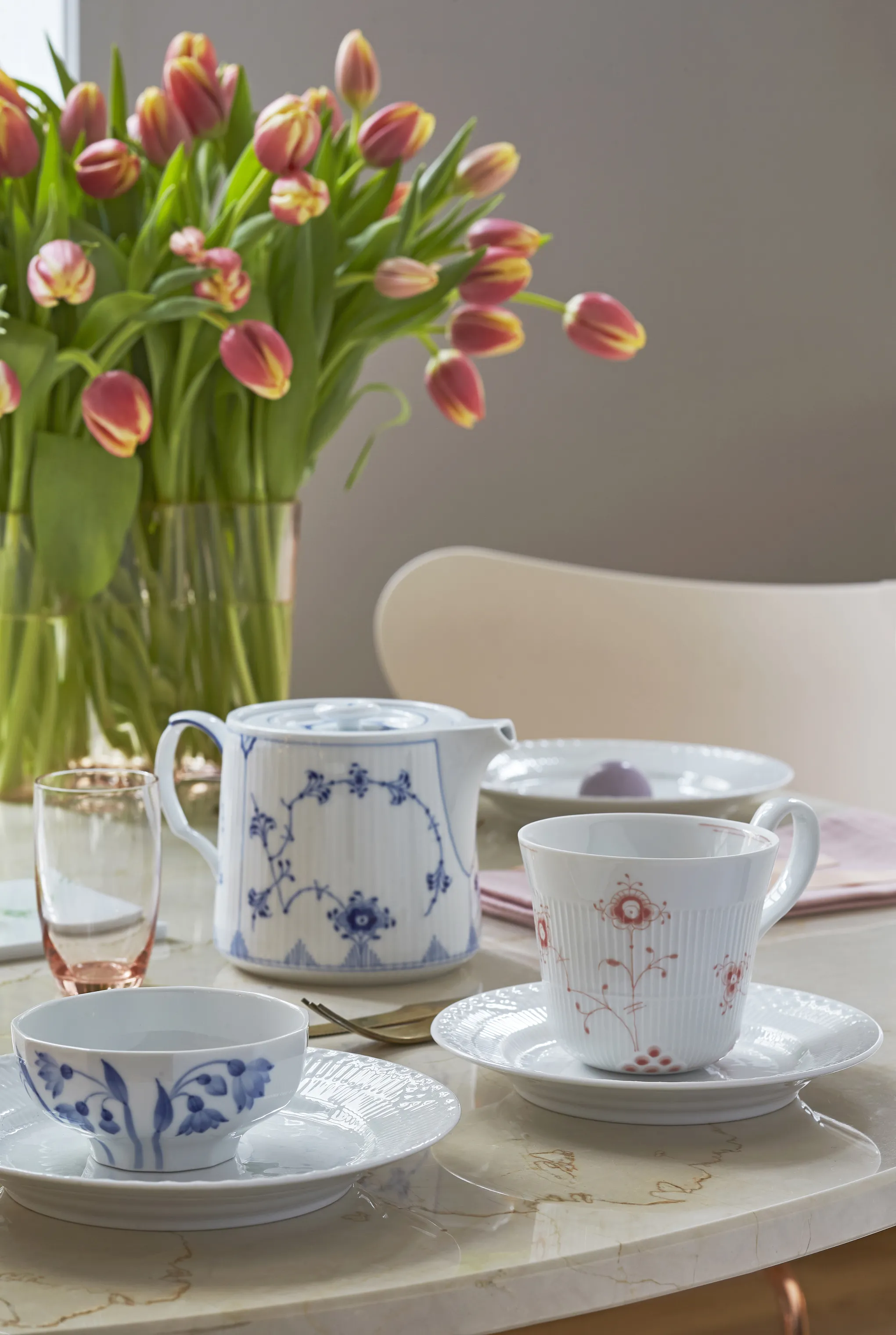 Royal Copenhagen Hvid Halvblonde Tallerken