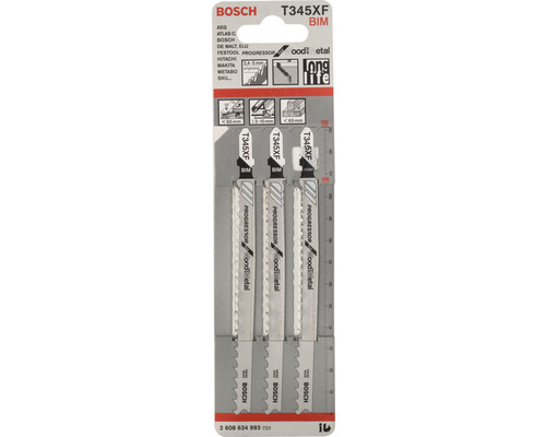 Bosch T 345 XF decoupeerzaagblad, 3-pack