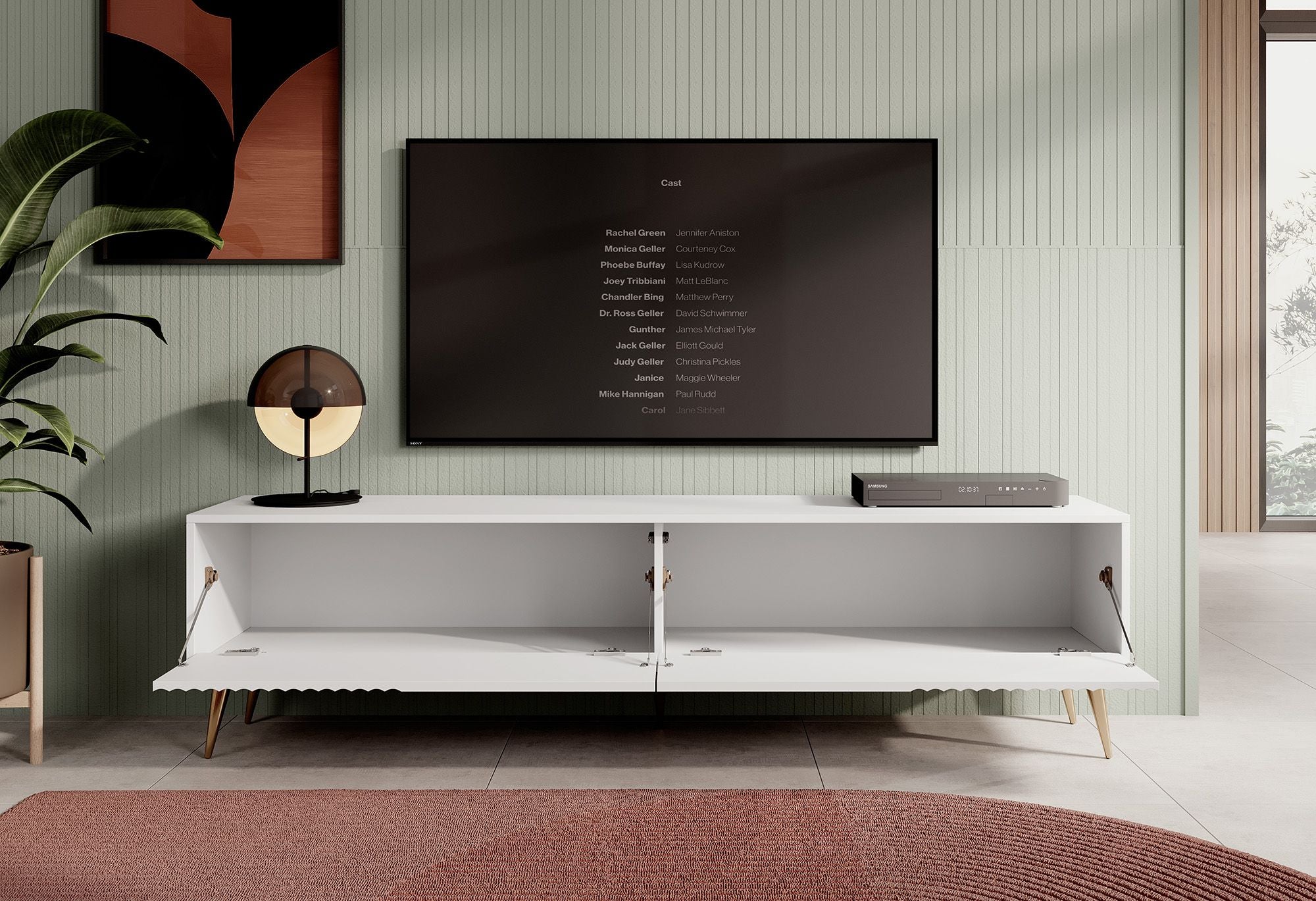 Meubella - TV-Meubel Winq 2 - Wit - 180 cm